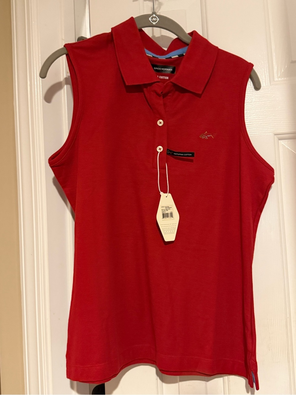 Greg Norman Collection Sleeveless Polo Top in Red